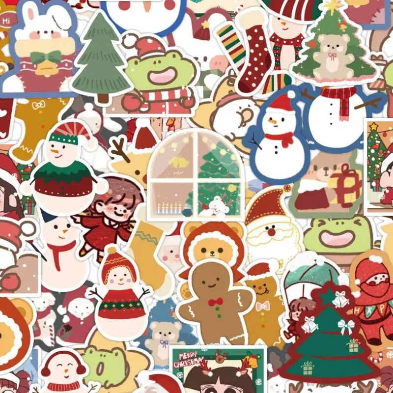 

Christmas Varied Cartoon Stickers Phone Cases Skate Toys Planner Sticker Child Guitar Wall Car Laptop Notebooks Cool Stuff