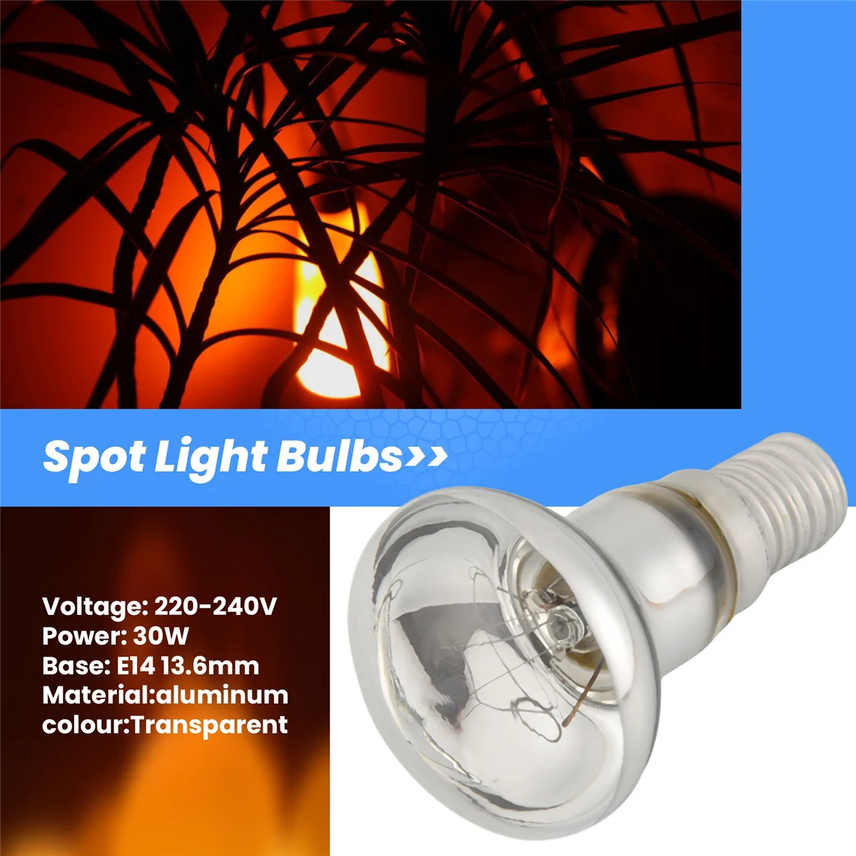 Сменная лампа для лавы E14 R39 30 Вт прожектор винтовая лампочка прозрачный