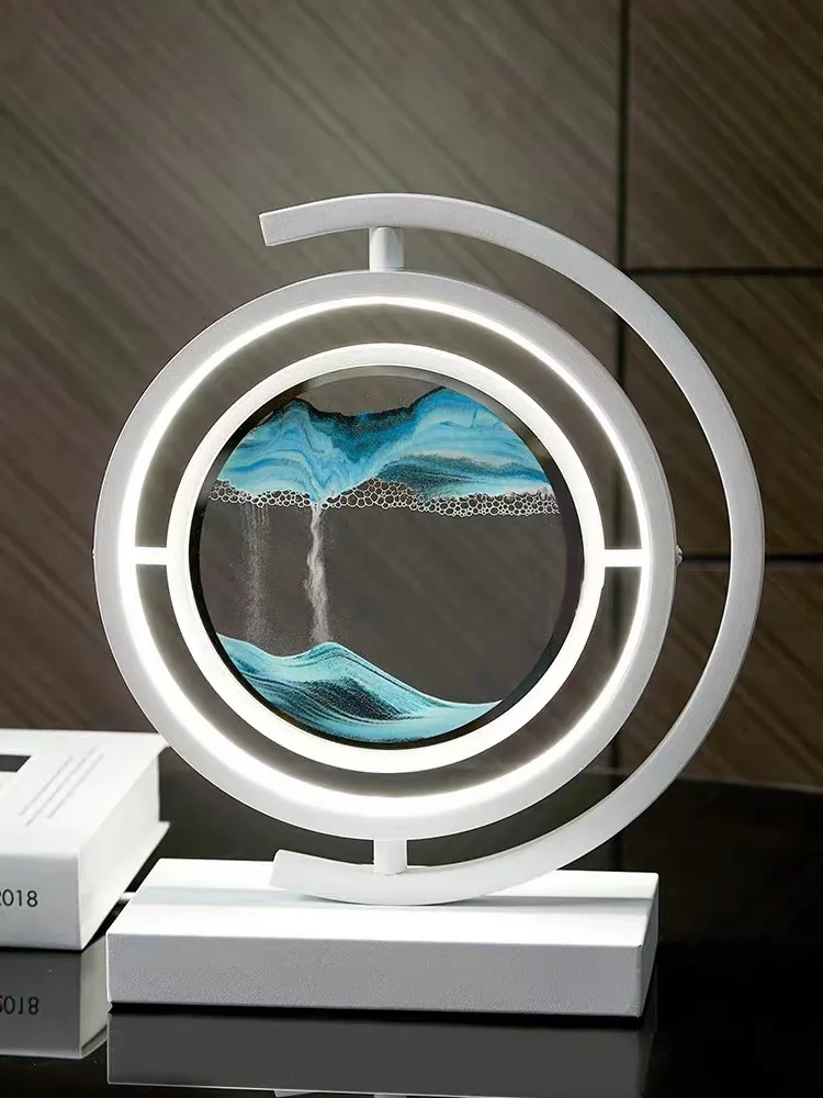 

Светодиодный ночсветильник с песочным напылением, движущийся песок, регулируемый на 360 градусов, настольная лампа с песочным напылением, пе...