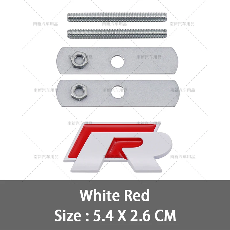 

3D Металлический R Гриль Эмблема Значок R линия Решетка Наклейки Для Volkswagen VW R Rline Bora Golf GTI Polo Tiguan Passat Sagitar Magotan