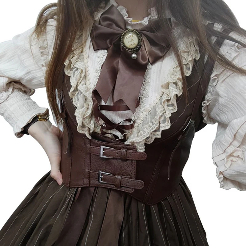 1 шт. женский сексуальный кожаный эластичный широкий пояс на талию поясной корсет