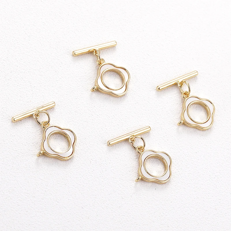 

2 шт., медные вставки в виде цветка из 18-каратного золота