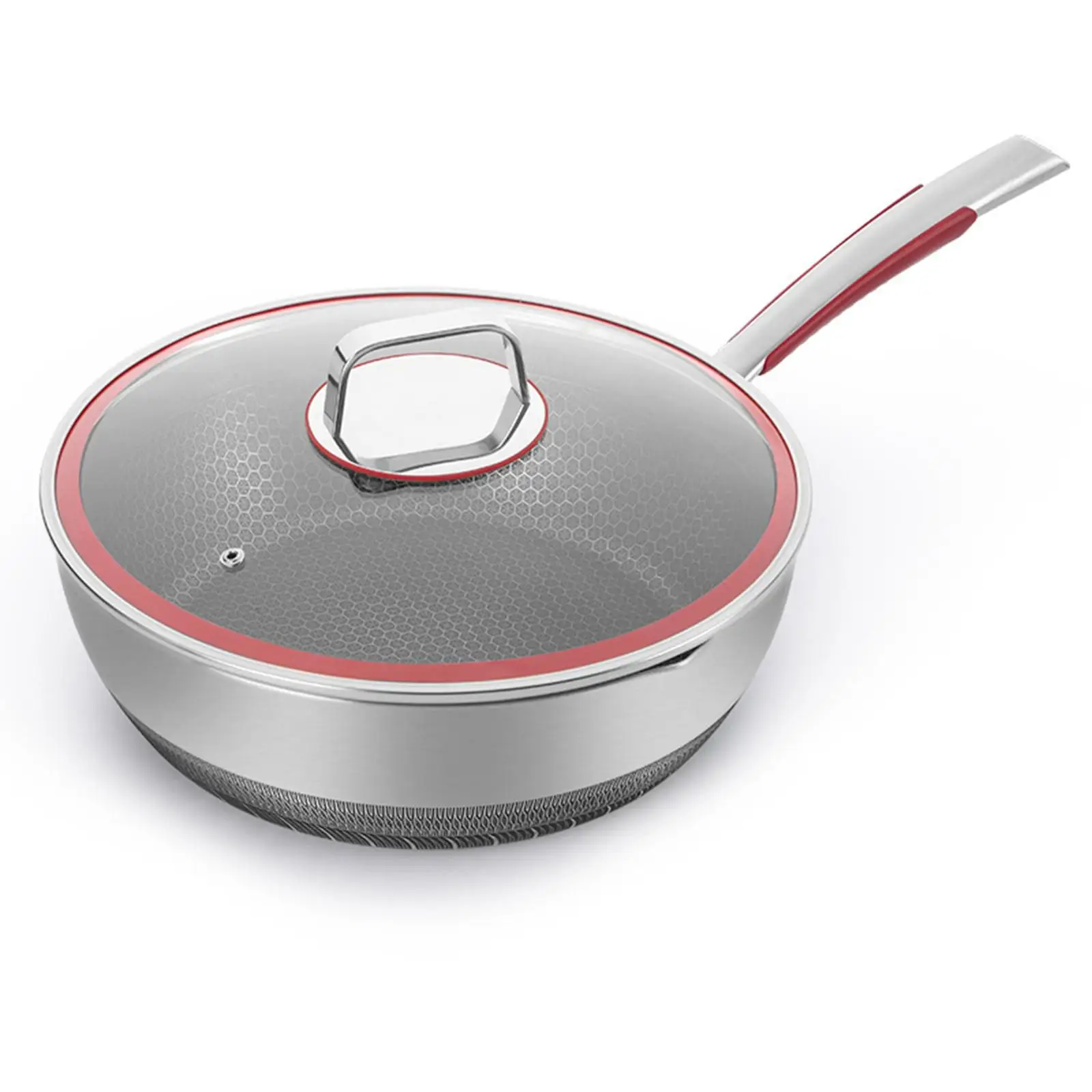 

Stainless Steel Frying Pan General Small Capital Pan with Flat Bottom Wok