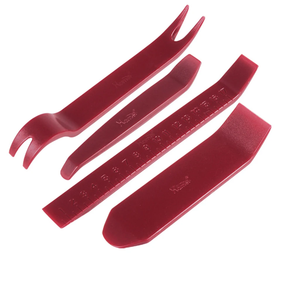 

4 Pcs Plastic Trim Removal Pry Tool Set For Car Radio Panel Door Dash Clip Fasteners HM-498