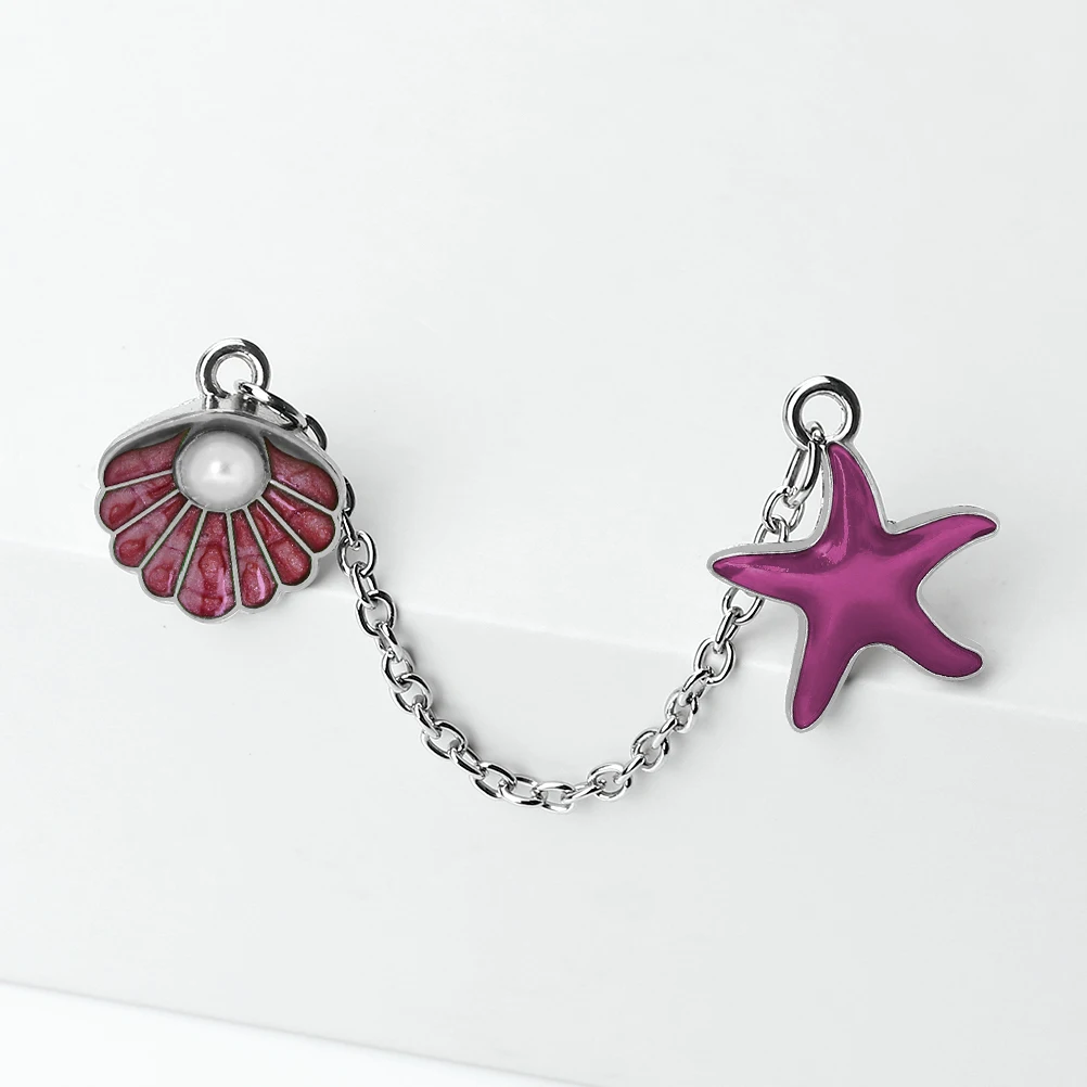 Эмалированная брошь в виде морской звезды