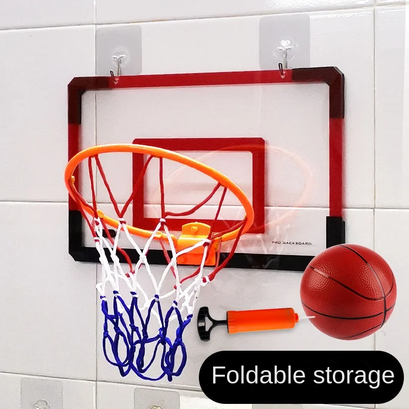 Foldable Household Basketball Hoop Punch-Free Shooting Frame Wall-Mounted Children's Rim Family Backboard Infant Basketball