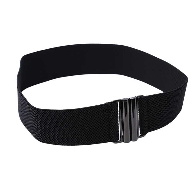 

High Quality Elastic Band Belt Women Buckle Black Belt New Fashion Simple Down Jacket Belt Dress Decoration Gift Bigsweety