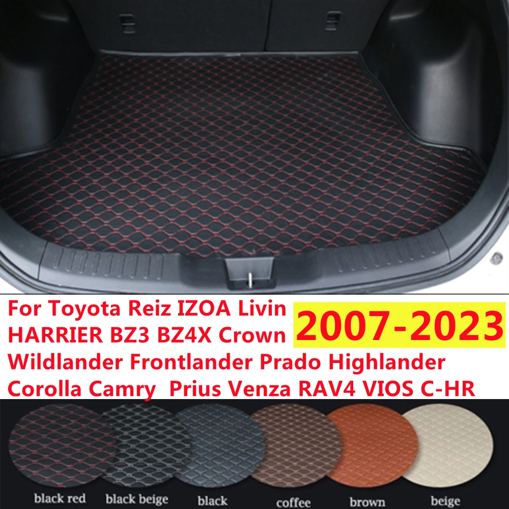 

SJ Custom Fit For Toyota C-HR VIOS RAV4 Venza Prius Crown Corolla Wildlander BZ4X Car Trunk Mat AUTO Tail Boot Tray Liner Cargo