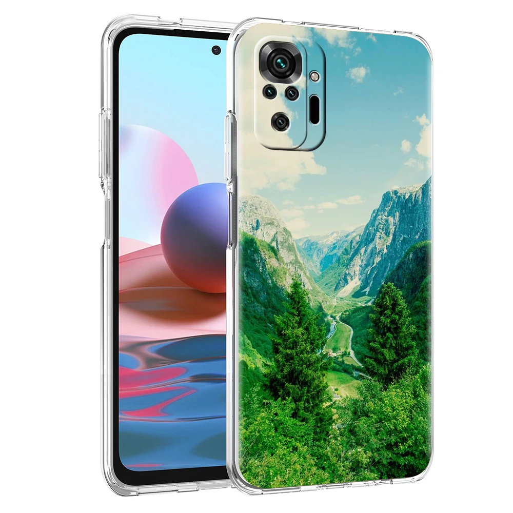Travel Mountain Sea Transparent Phone Case For Redmi K40 8A 9A 9C 7 8 8T 9T 9 9S 10 Pro Gaming Note 11 11T 10 Plus 4G TPU Shell