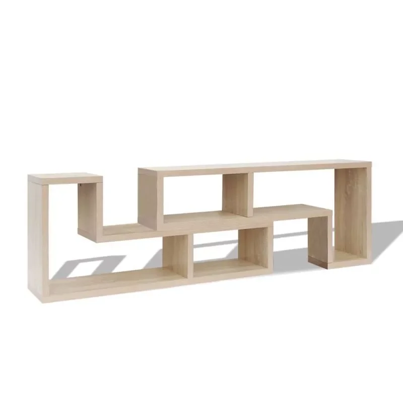 

Oak L-shaped TV cabinet MDF + chipboard