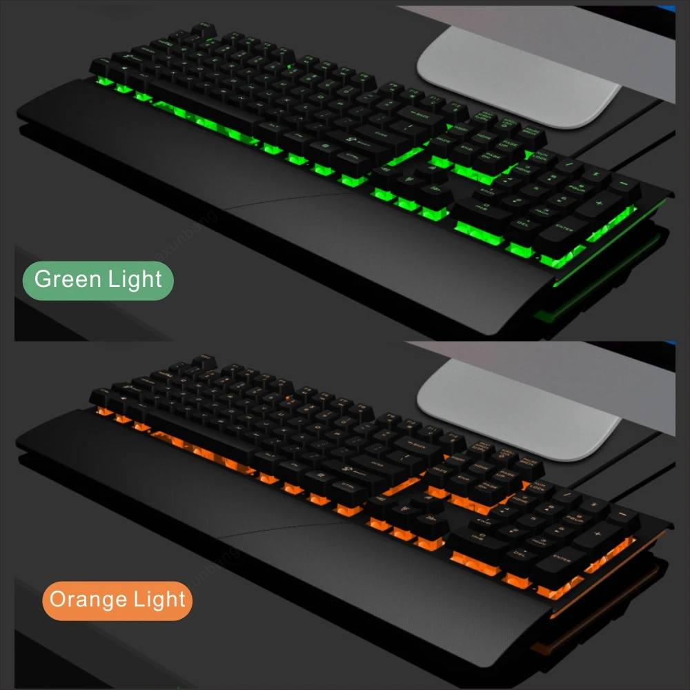 Игровая клавиатура с RGB-подсветкой механическая Водонепроницаемая эргономичная