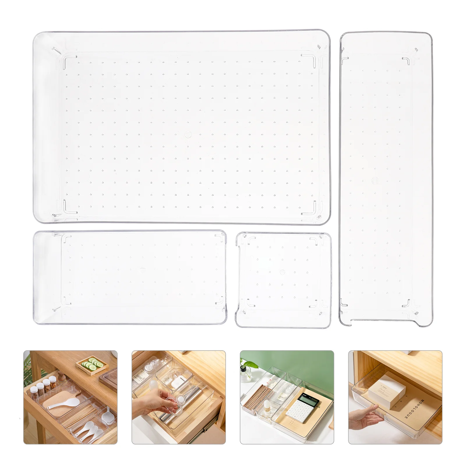 

Storage Organizer Desk Bin Drawer Bins Transparentversatile Clear Container