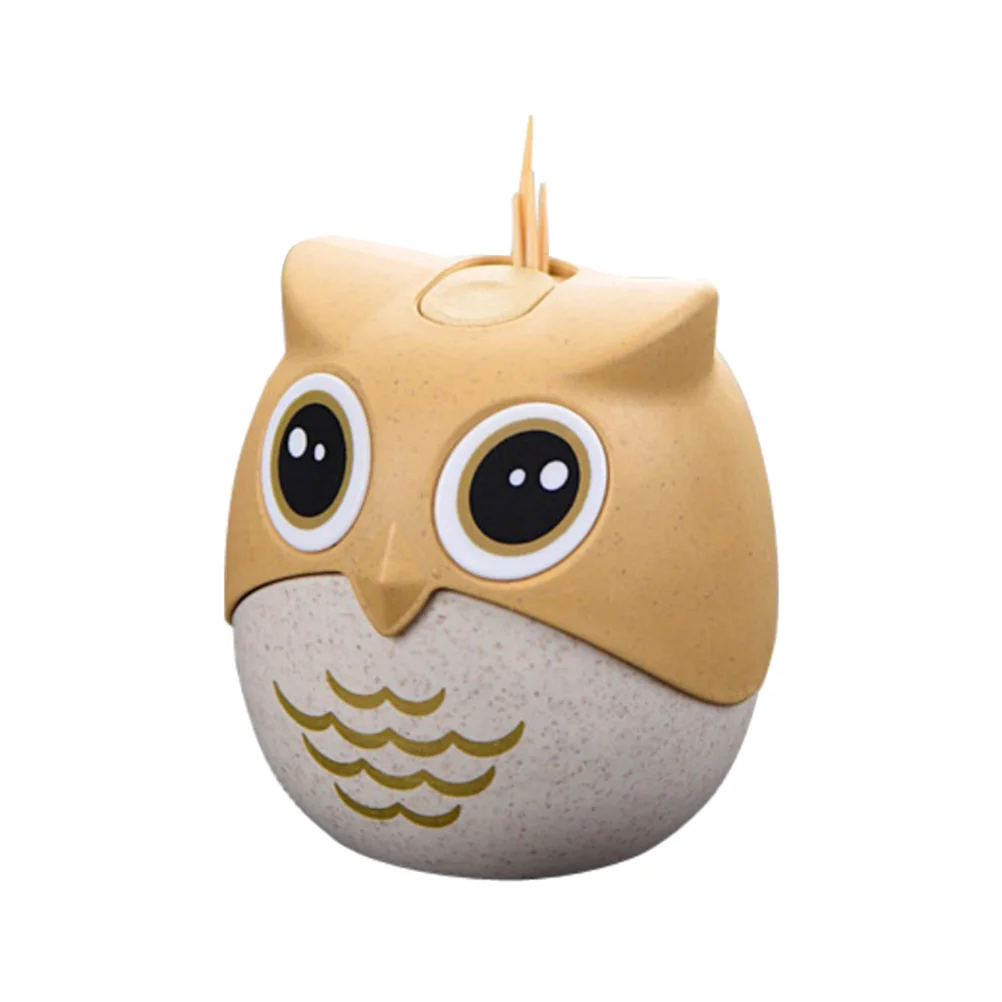 

1PC Wooden Toothpick Holder Toothpick Holder Toothpick Dispenser Toothpick Container Owl Toothpick Box