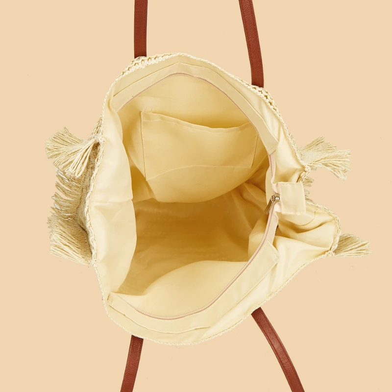 Винтажная соломенная сумка в стиле Ins большая вместительная плетеная на плечо