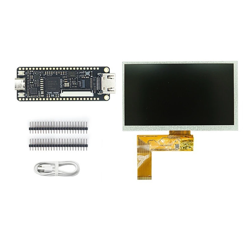 

2023 NEW-For Sipeed Tang Nano 9K Gaoyun FPGA Development Board+7 Inch Screen+2.54Mm Pin Header GW1NR-9 RISC-V RV Kit