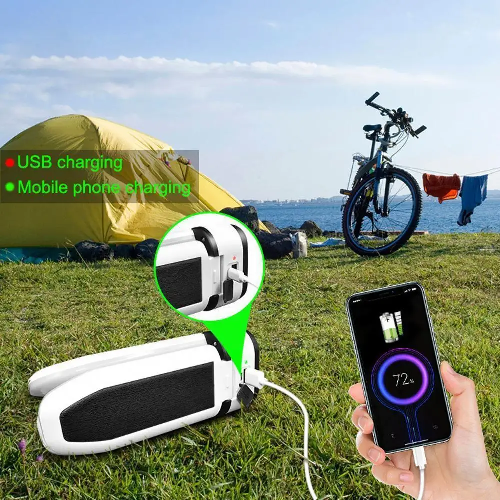 

1200mah Led Tent Light Rechargeable Solar Or Usb Camping Camping Light Outdoor Bulb Lights Folding Portable Emergency Works P8n0