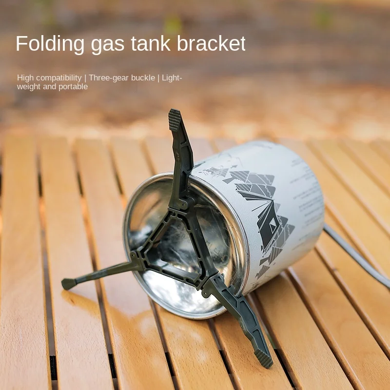 

Outdoor Camping Gas Tank Rack Foldable Portable Canister Tripod Stand Base Bottle Shelf Plastic Support Stove Accessories