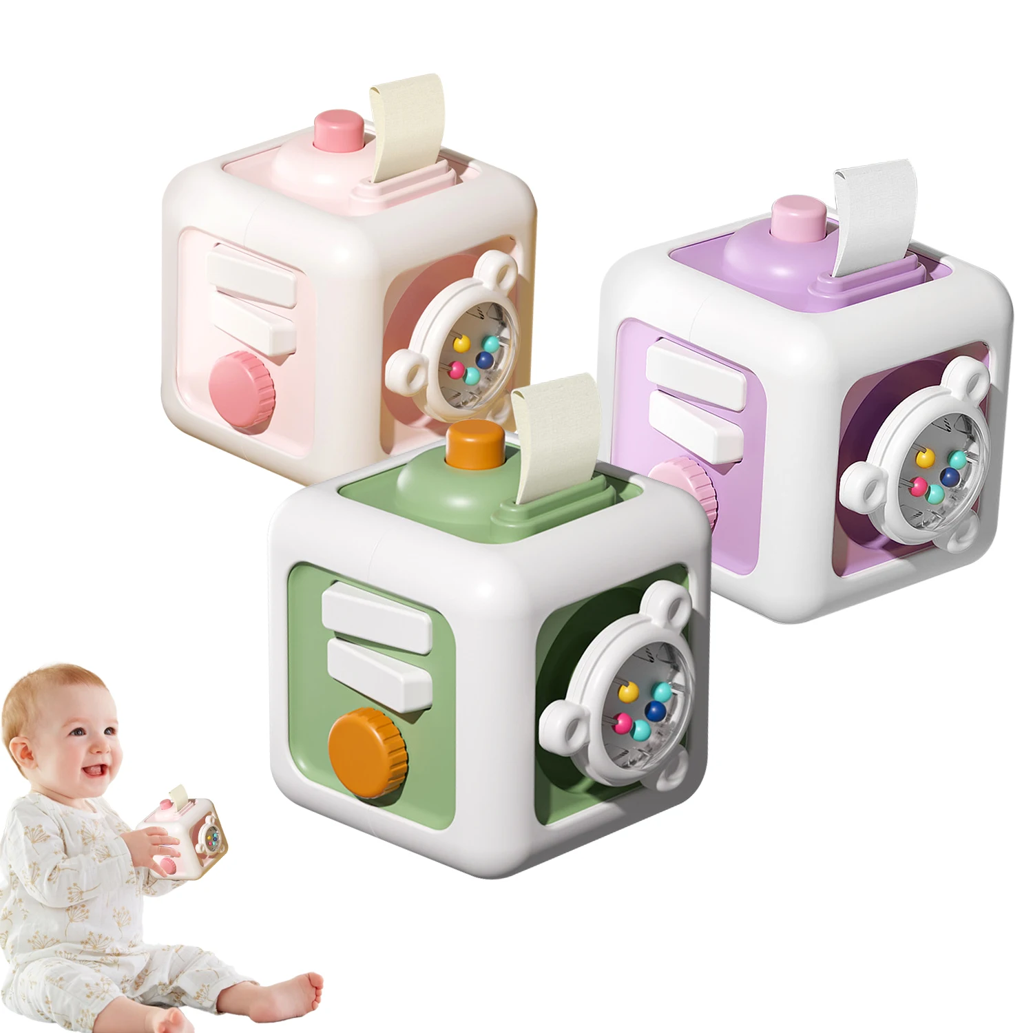 Развивающие игрушки Монтессори для детей многофункциональные кубики игр