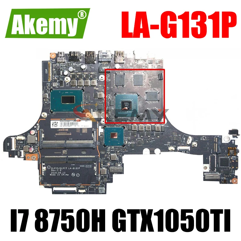

Akemy DLPY5 / DLPY7 LA-G131P For Lenovo Y730-15ICH Notebook Motherboard CPU I7 8750H GPU GTX1050TI 4GB 100% Test Work 5B20S56957