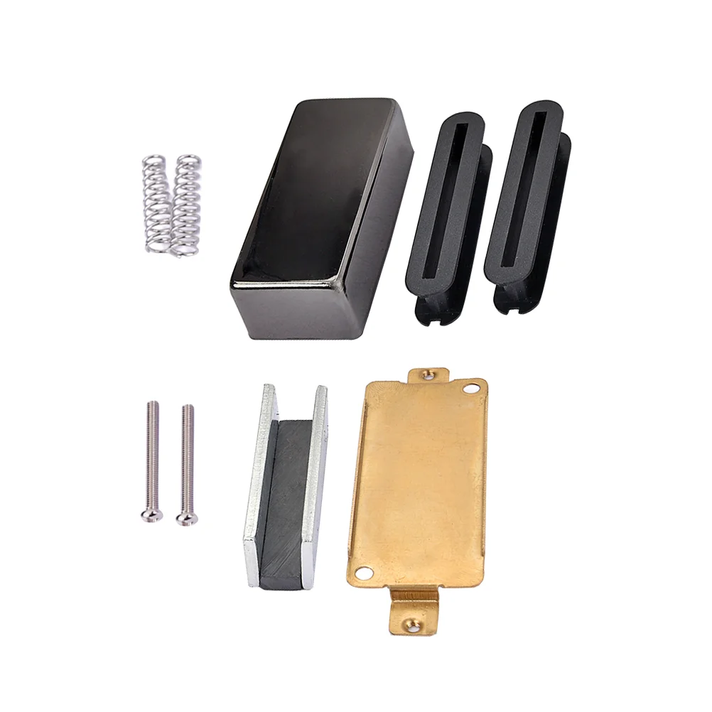 

One Set Guitar Humbucker Pickup Cover Pickup Base Plate Slug Bobbins Dual Coil Humbucker Pickup Kits for Electric Guitar