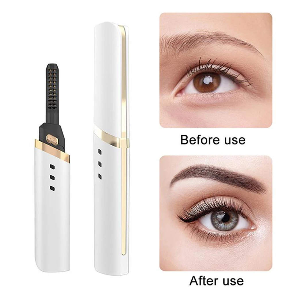 

Heating Eyelash Curler Electric Beauty Makeup 3 Gear Adjustable Anti-scald Eyelashes Curling Portable Lashes Make Up
