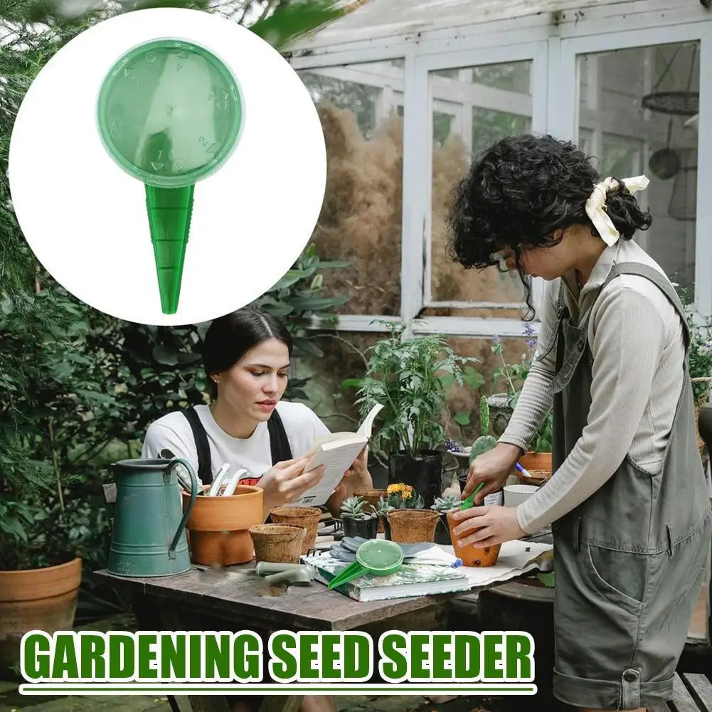 

2Pcs Flower Seeder Tool Seed Dispenser Sower Spreader Adjustable Garden Planter Hand Dial Grass Seeder For Home Gardening Sowing