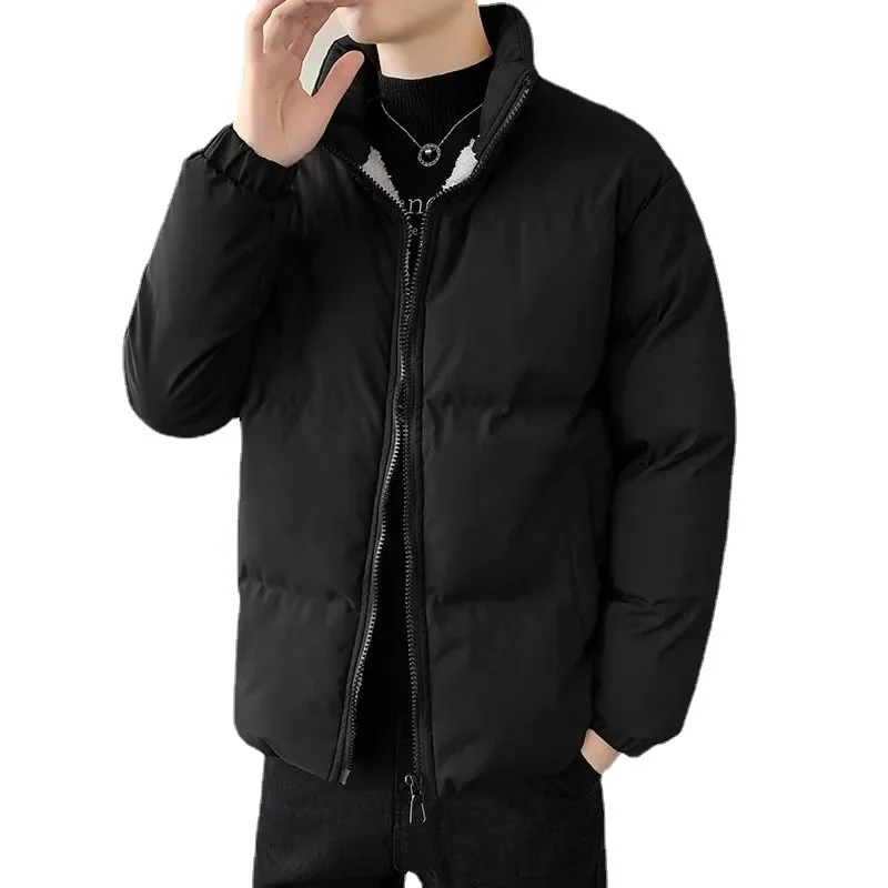 Модная однотонная куртка-пуховик для мужчин свободное хлопковое стеганое пальто