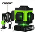 Clubiona IE12A беспроводной пульт дистанционного управления 3D зеленый лазерный уровень 360 градусов 12 линий лазер нивелир с литий-ионной батареей напольный подъемник и настенный кронштейн