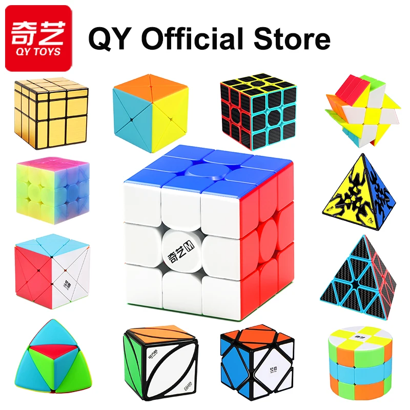 

QiYi Magic Cube 3x3 2x2 4x4 5x5 Pyraminx Skewb Mirror SQ1 3×3 Special Professional Speed Puzzle 3x3x3 Children Toy Cubo Magico