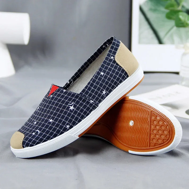 

Cresfimix Zapatos De Mujer Fashion Sweet Elegant Cloth Anti Skid Shoes for Office & Hotel Work Women Cute Dance Loafers A1178