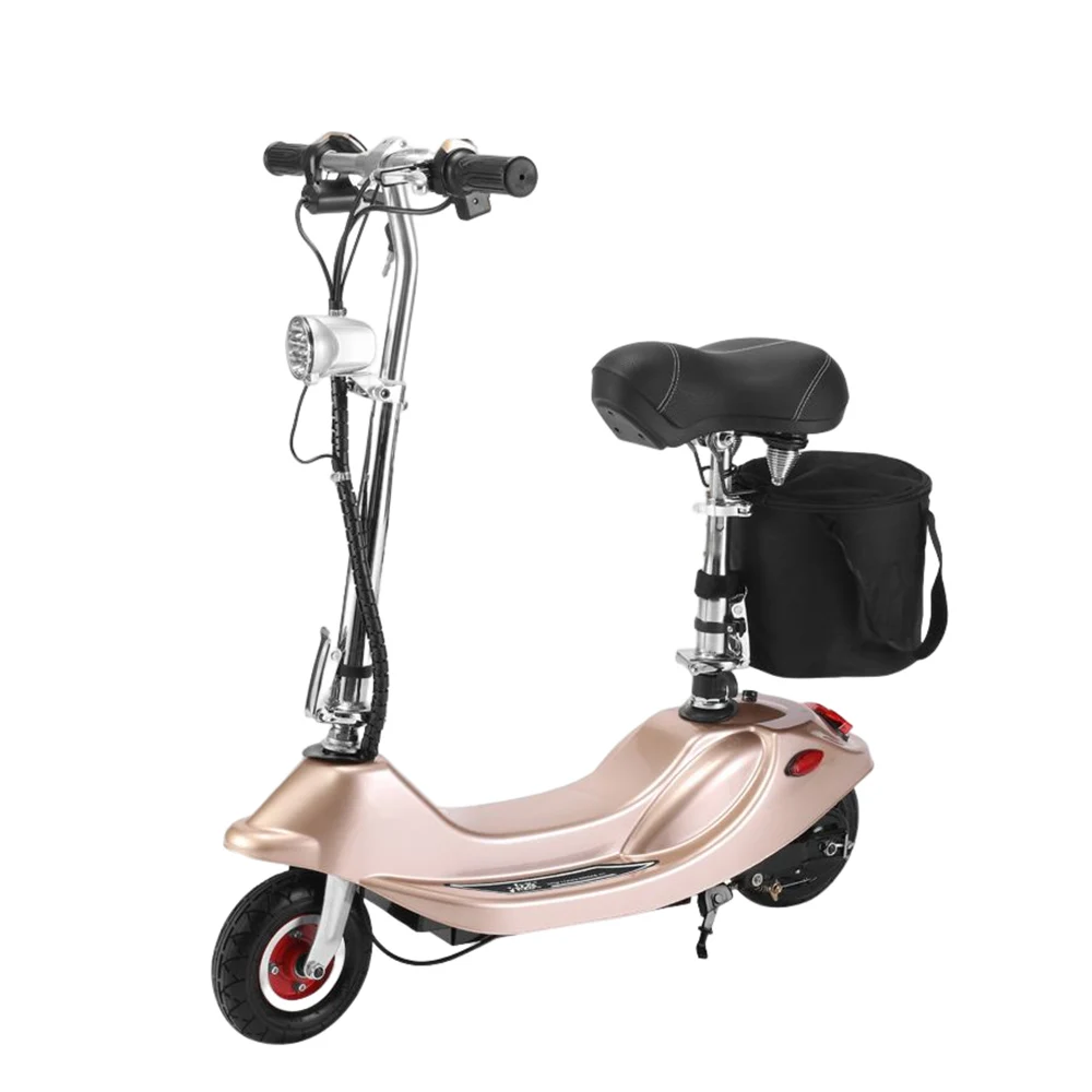 

24v12a Electric Motorcycle For Adults Foldable 2 Wheels Scooter Third Gear Shift With Storage Basket