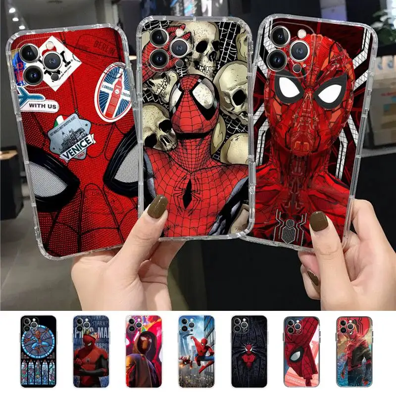 

Cartoon S-spiderman Phone Case for iPhone 11 12 13 mini pro XS MAX 8 7 6 6S Plus X 5S SE 2020 XR case