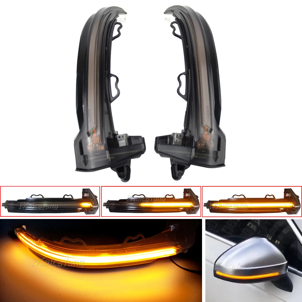 

2piece For Audi A4 A5 B9 S4 S5 RS5 LED Turn Signal Lights Side Wing Rearview Mirror Indicator Sequential Blinker 2017-2019