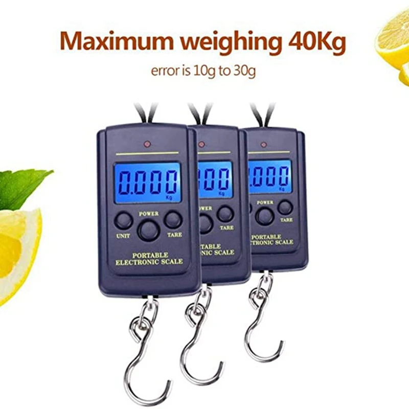 

Portable Plastic Electric Digital Hanging Scale With Hook Tool Fishing Luggage Different Units Conversions