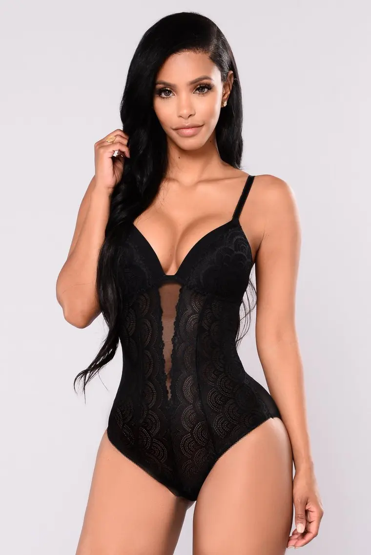 

Women Plus Size Lace Bodysuit Teddy Lingerie One Piece Babydoll Clubwear