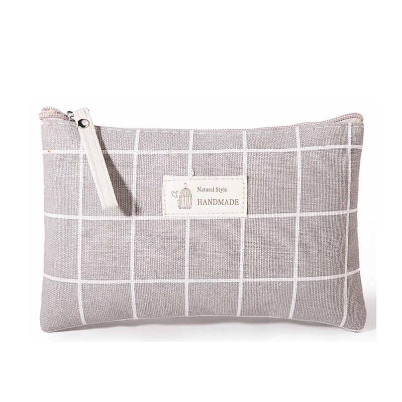 Women Plaid Makeup Bag Cute Cosmetics Travel Lady Zipper Toiletry Pencil Purse Organizer Pouch Wallet Handbags | Багаж и сумки
