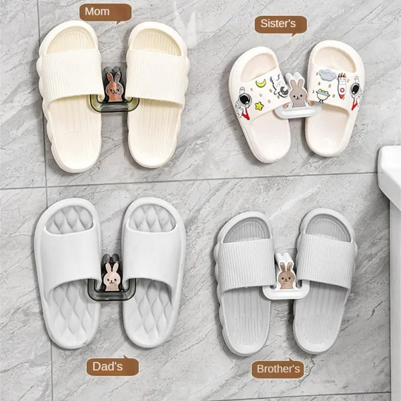 

Стеллаж для тапочек, универсальный настенный держатель для обуви, без необходимости пробивания отверстий, для ванной комнаты