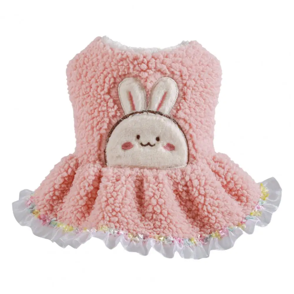 

Decoration Lovely Sweet Ladylike Pet Skirt Polyester Fiber Dog Dress Cartoon Pattern for Autumn