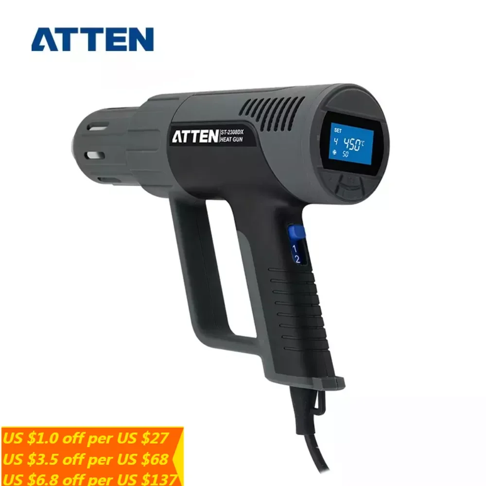 

ATTEN ST-2308DX Number of Number Show 2300W Handheld Hot Wind Gun