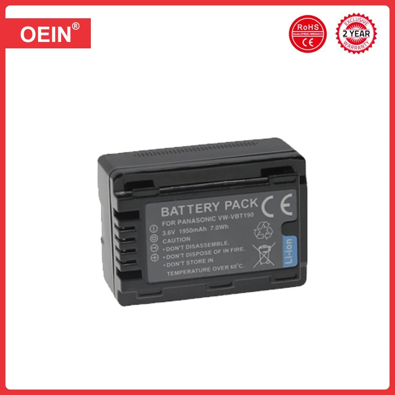 Аккумулятор VW-VBT190 VBT190 + двойное зарядное устройство USB