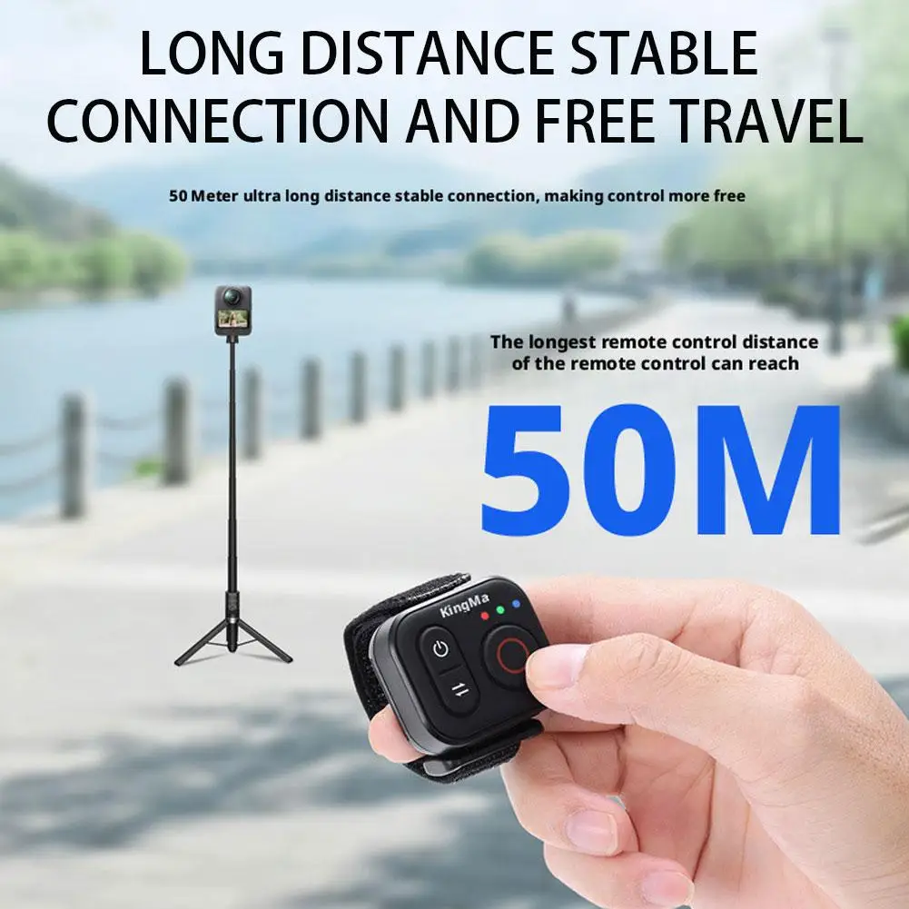 Фото Беспроводной пульт дистанционного управления Bluetooth 5,0 для DJI ACTION 6/ACTION 5 PRO/ACTION 4/OSMO 360, пульт дистанционного управления для селфи с ремешком на запястье №2