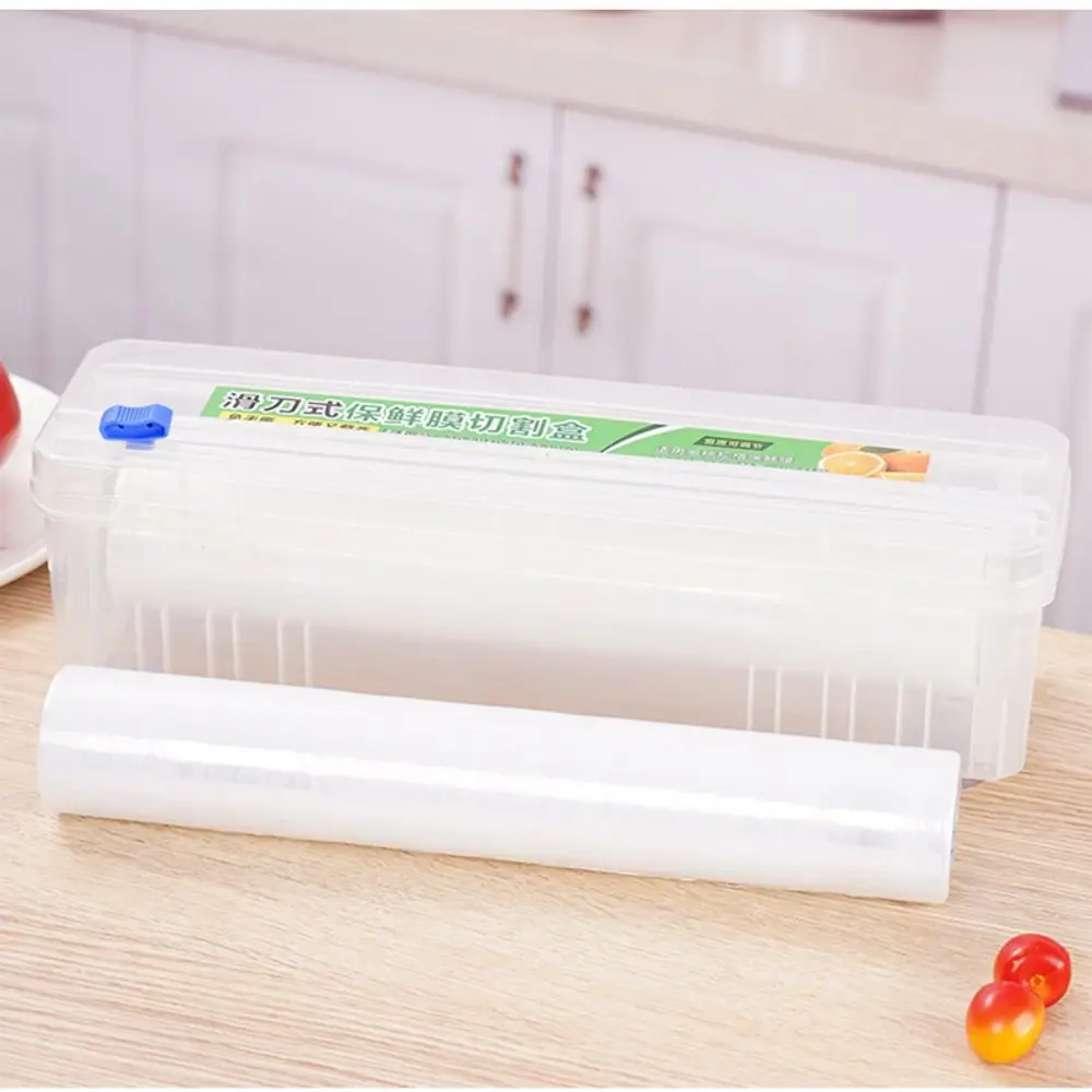 

Gadgets Restaurant Plastic Cutter Food Wrap Cutting Box Film Storage Dispenser