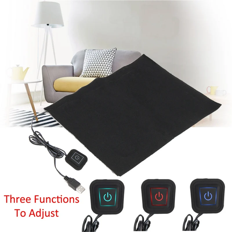

5V USB Electric Clothes Heater Sheet Adjustable Temperature Winter Heated For Cloth Waist Warmer Tablet Electric Heating Sheet