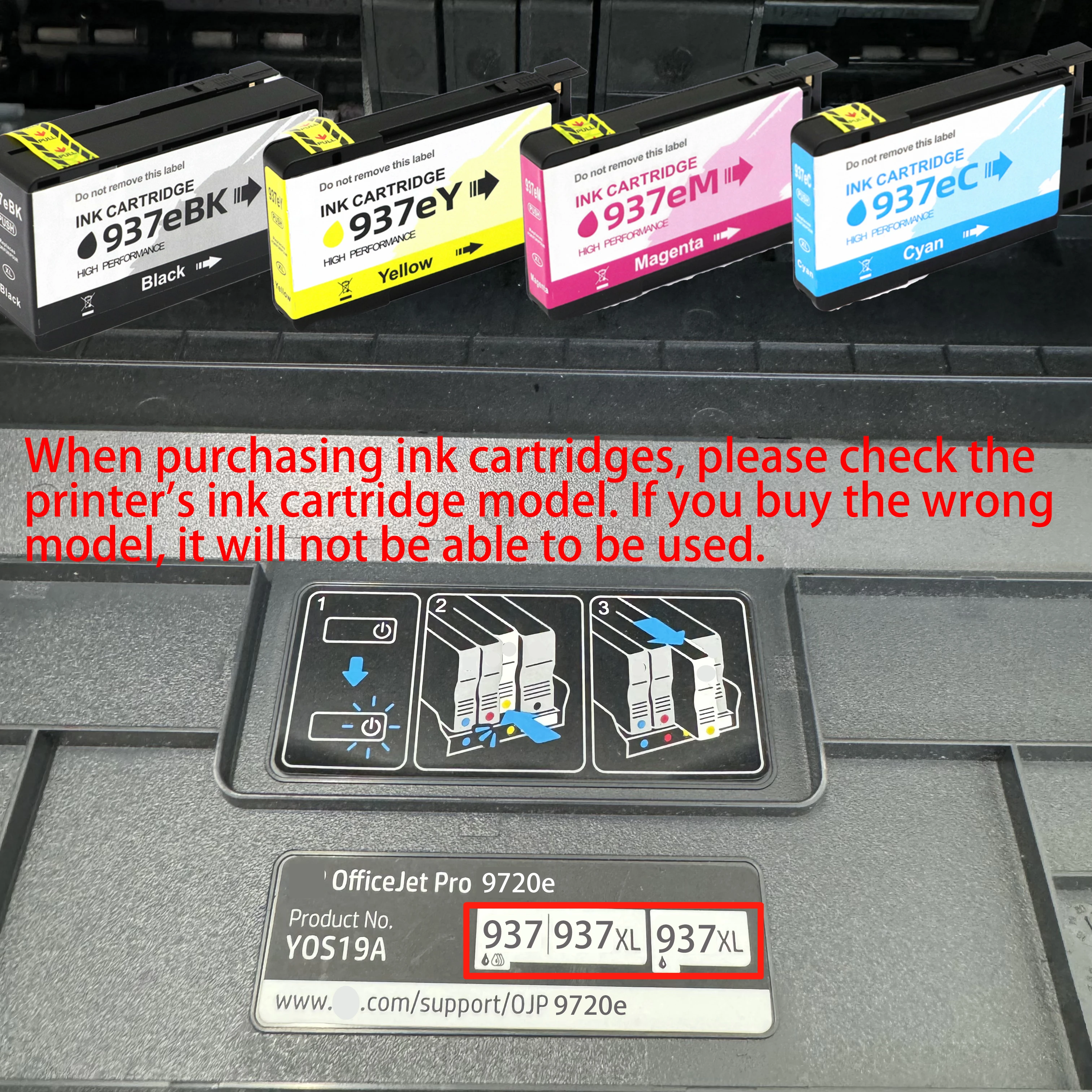 Фото Картридж HP937 937 937E 937XL, совместимый с принтерами HP Officejet Pro 9120, 9122, 9123, 9125, 9130, 9720, 9730 №5