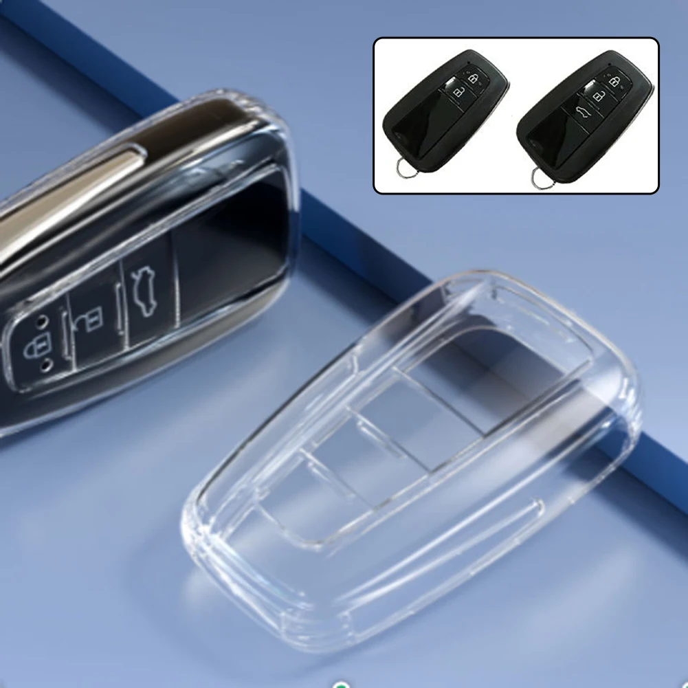 

Key Cover Key Shell High Quality Prius Purple RAV4 Shell Simple Installation Transparent Black Car Key Durable