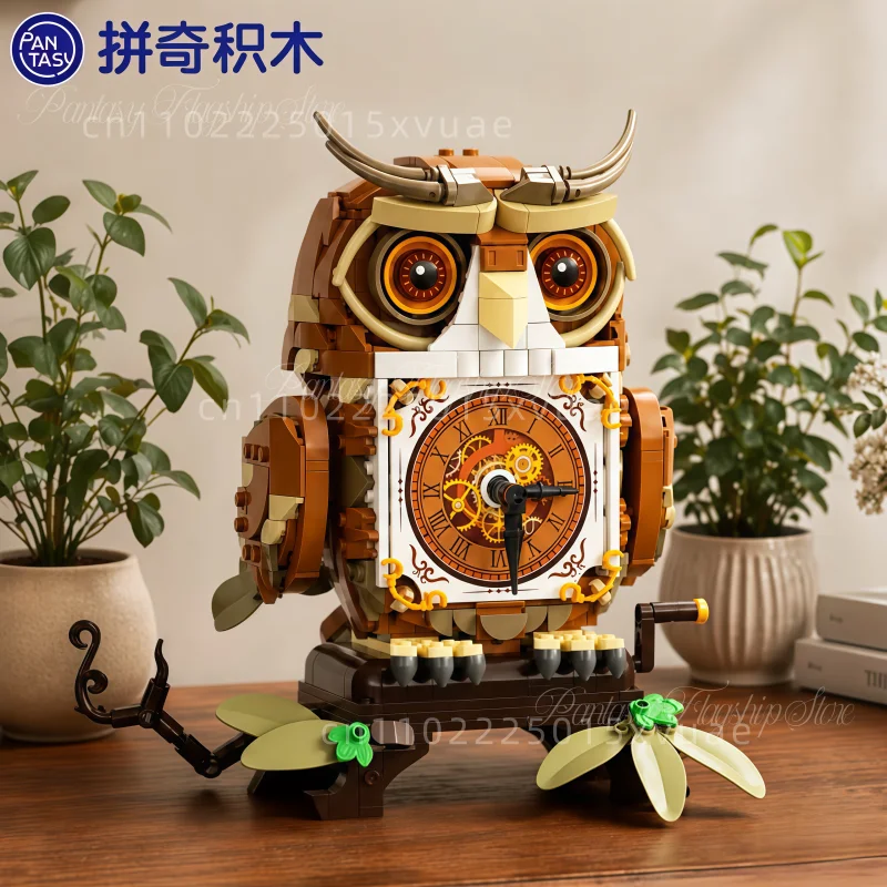 Фото Новые конструкторы Pantasy Owl: креативные настольные часы, развивающая сборная модель, коллекционная настольная декорация, праздничные подарки