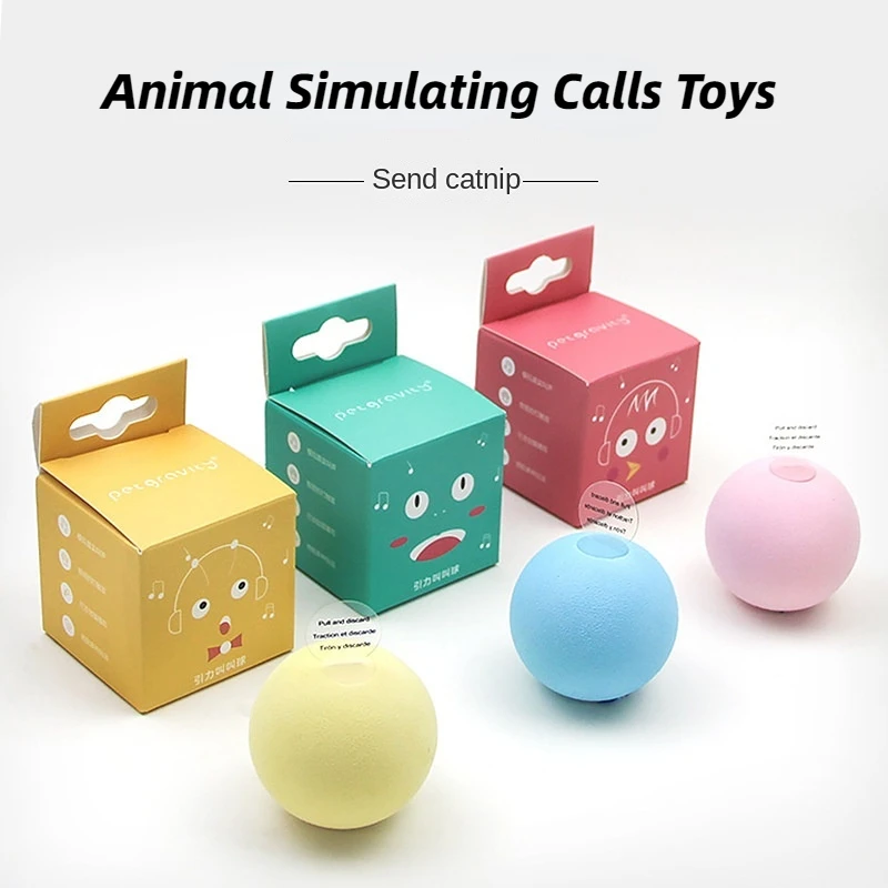 

Animal Simulating Calls,Interactive Barking Cats Playing with Toy Balls,Cat Mint Toys,Teasing Cats To Relieve Boring Sound Balls