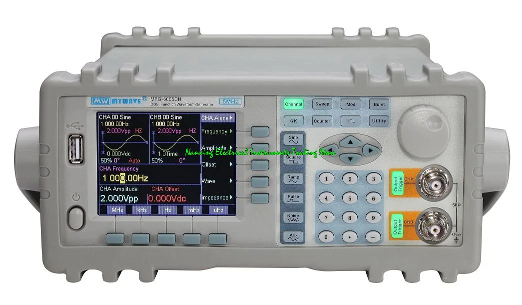 

MFG-6005CH/MFG-6010CH/MFG-6015CH/MFG-6020CH dual channel DDS Function Signal generator 40mHz-5MHz/10MHz/15MHz/20MHz