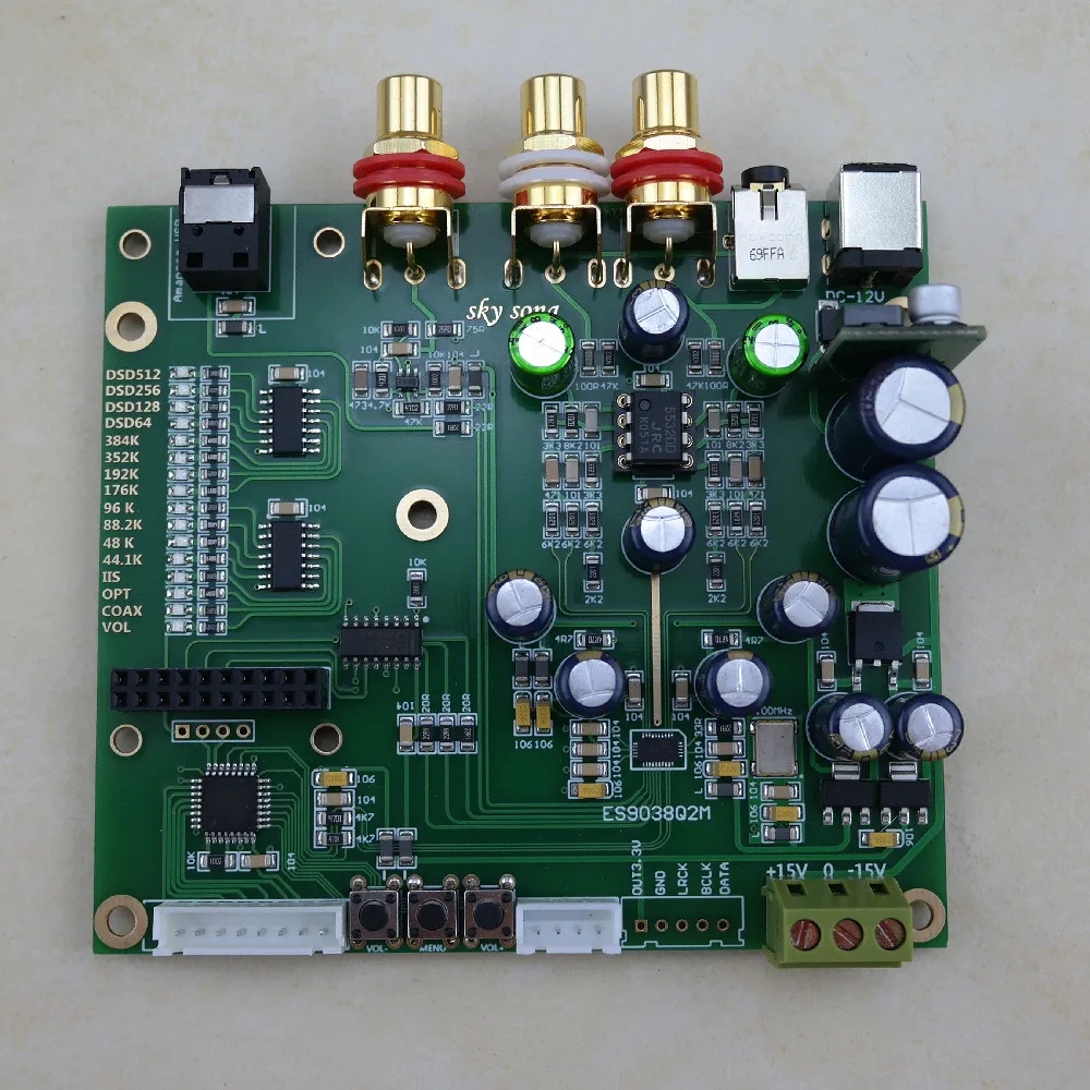 

ES9038q2m декодер USB вход позолоченный RCA