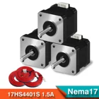 3 шт.  Лот 17HS4401S 4-выводные шаговые двигатели Nema17 42 двигатель Nema 17 двигатель 42BYGH 1,5A двигатель для Ender 3 принтер с ЧПУ XYZ